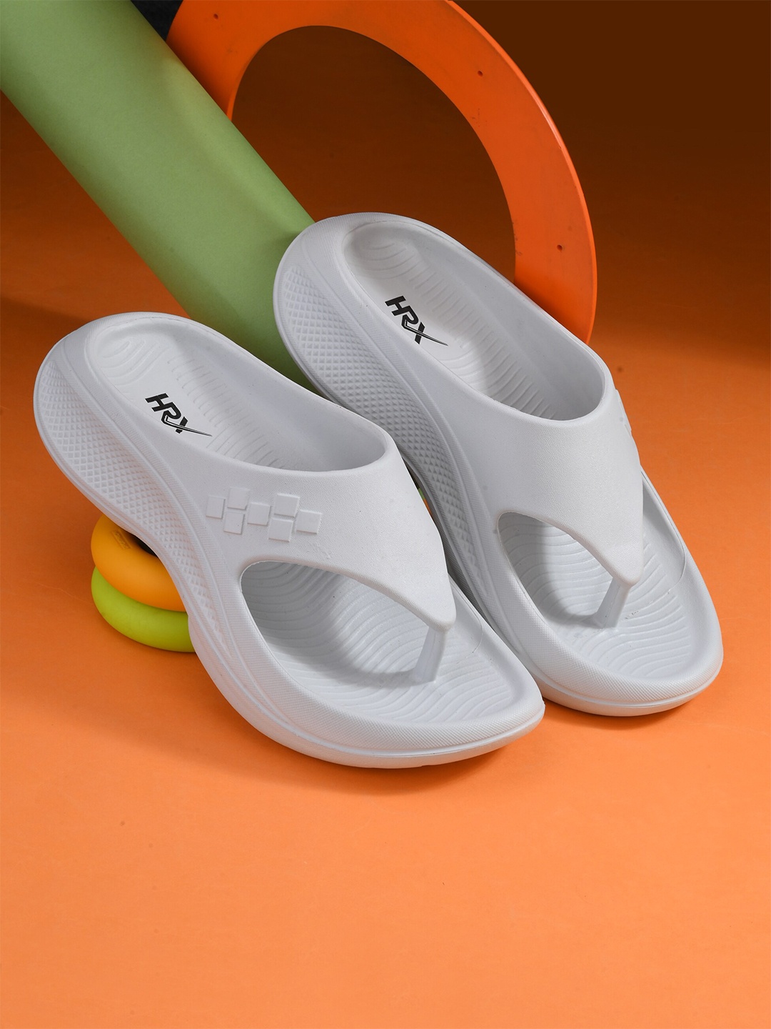 HRX by Hrithik Roshan Men Grey Thong Flip-Flops