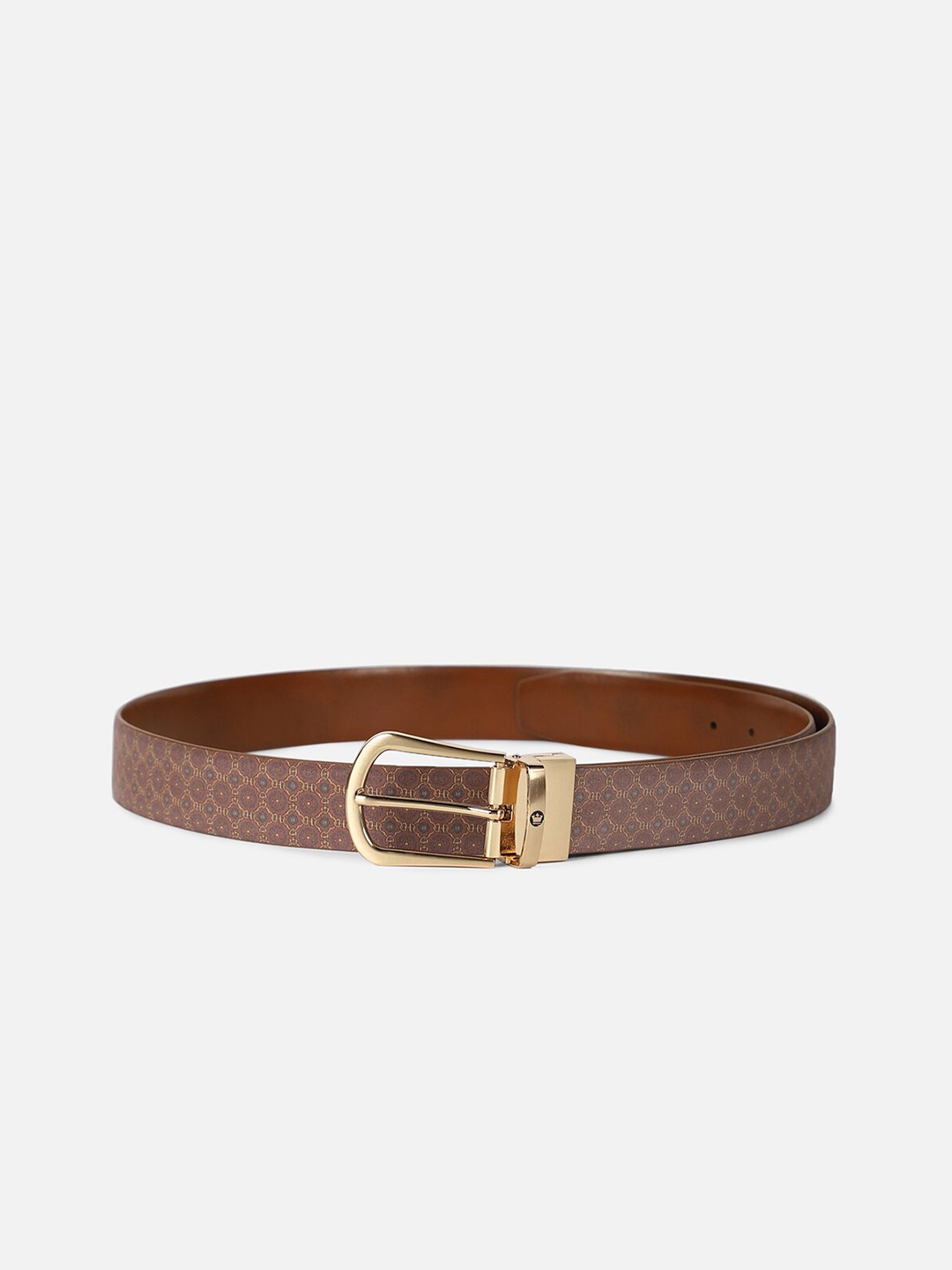 

Louis Philippe Men Printed Genuine Leather Belt, Brown