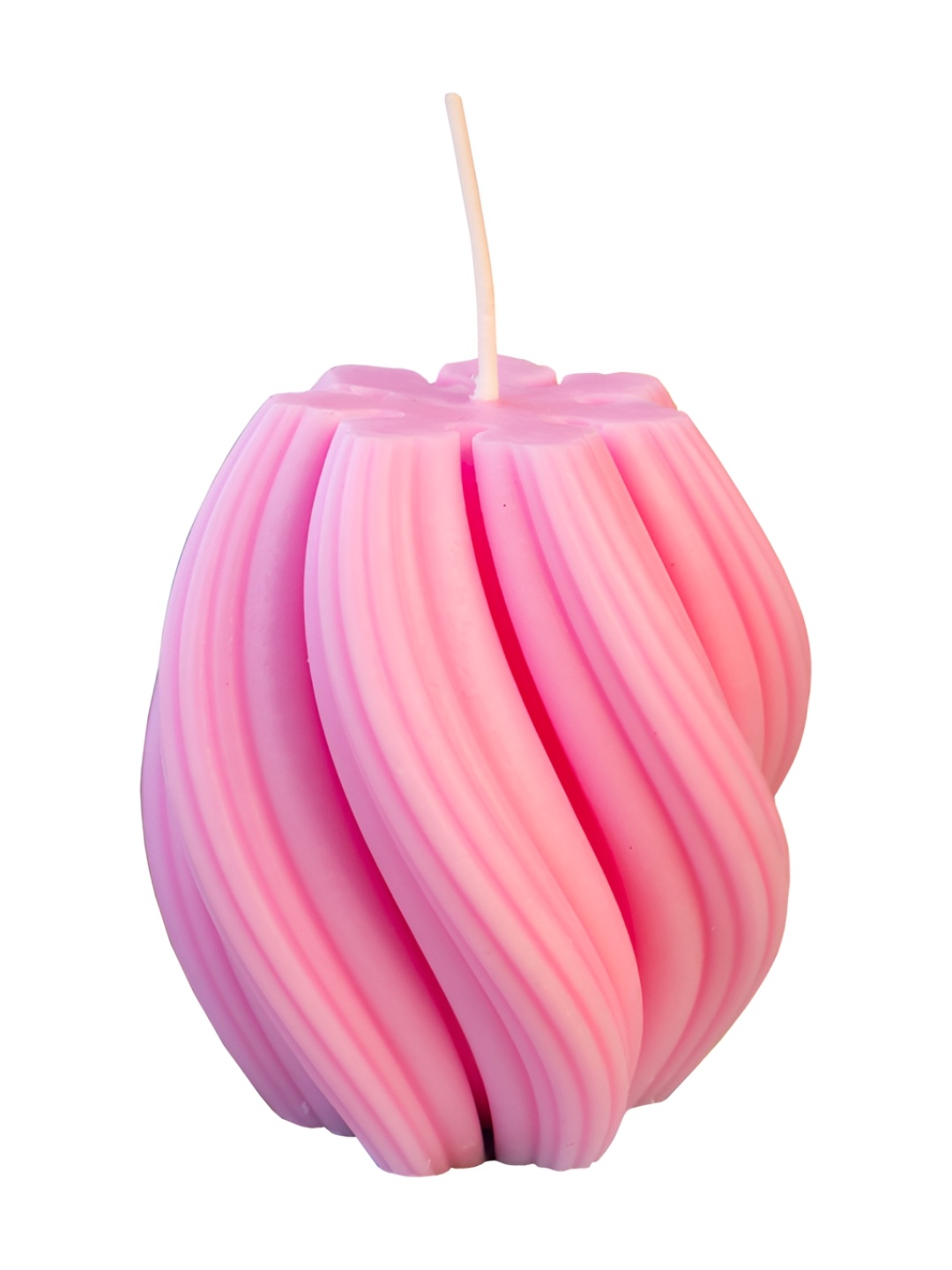 atorakushon Pink Soy Wax Fruit Scented Textured Pillar Candle