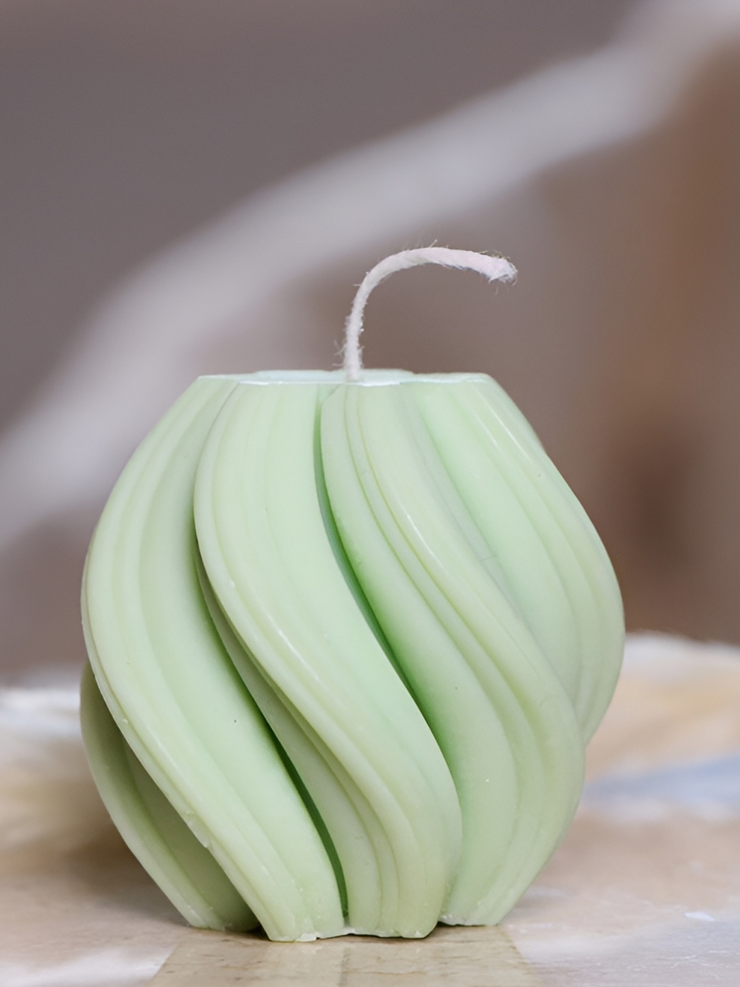 

atorakushon Green Soy Wax Fruit Scented Pillar Candle