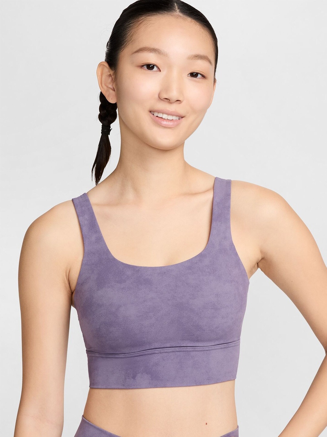 

Nike Zenvy Tie-Dye Women's Medium-Support Padded Longline Sports Bra, Purple