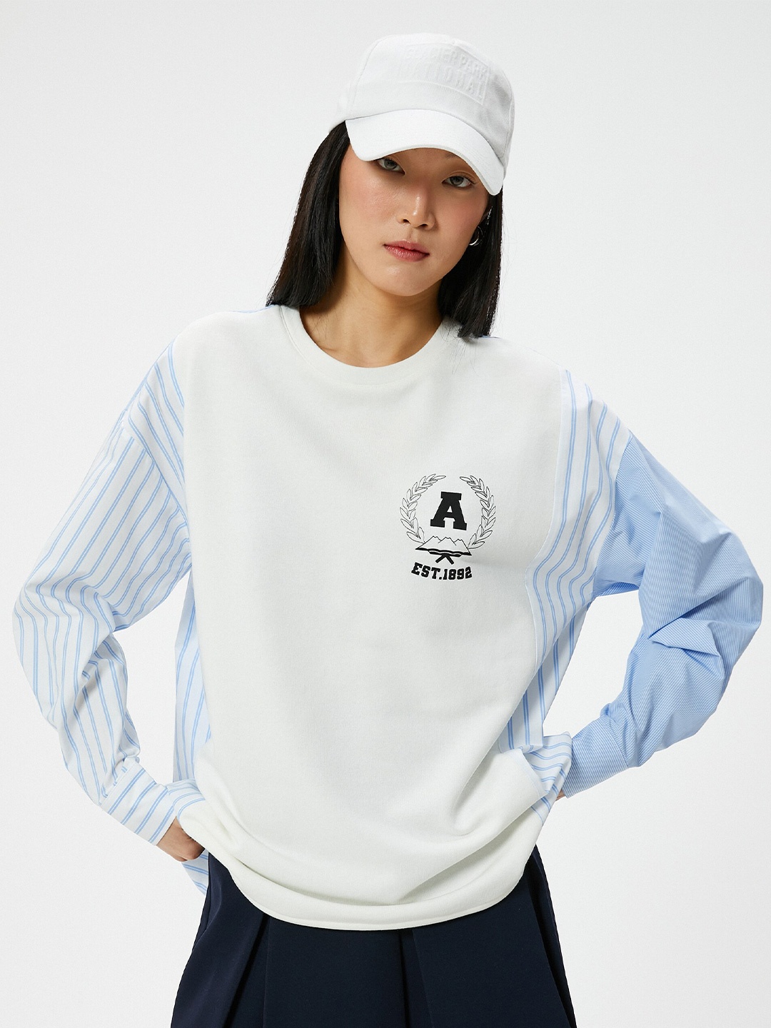 

Koton Round Neck Sweatshirt, Beige