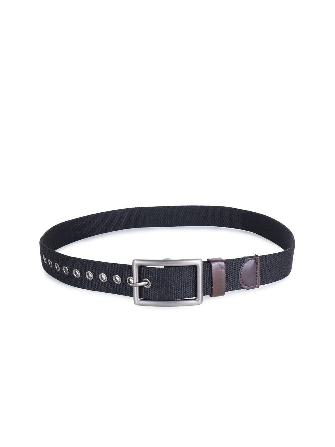

Zacharias Men Textured Cotton Belt, Black