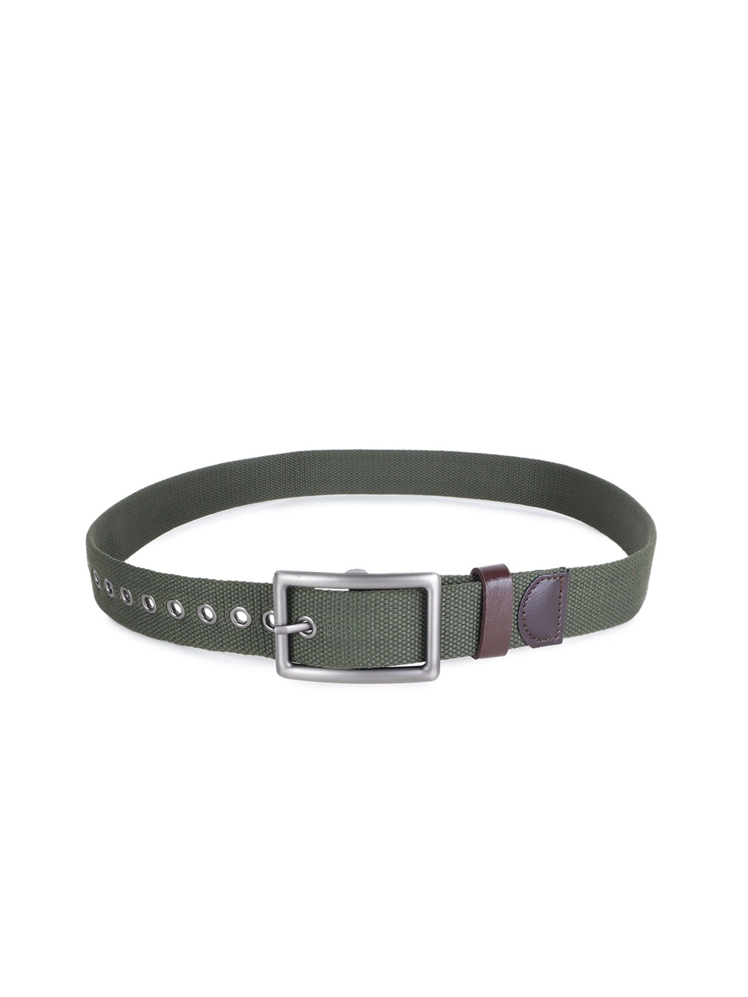 

Zacharias Men Textured Cotton Belt, Green