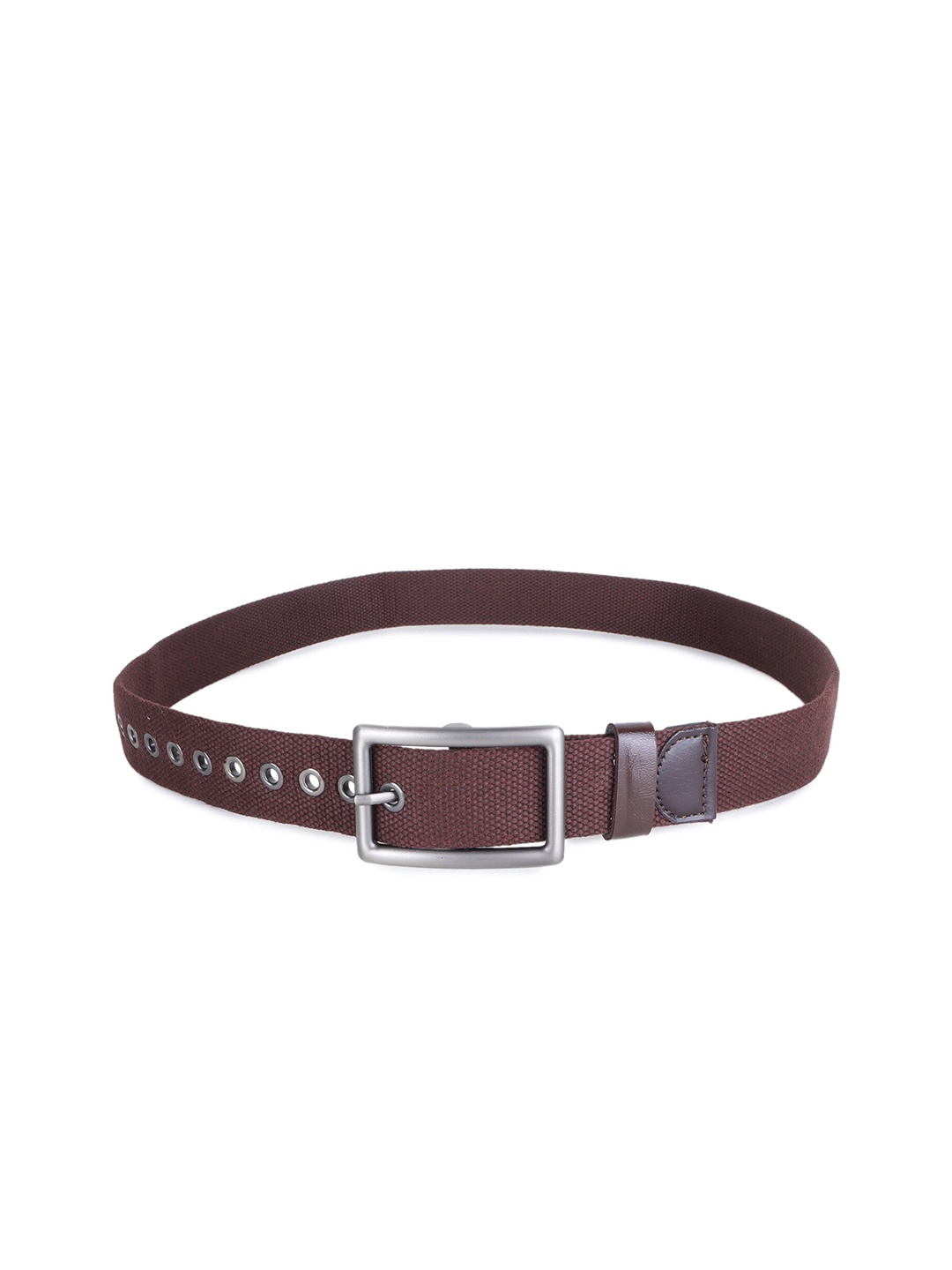 Zacharias Men Textured Cotton Belt, Brown