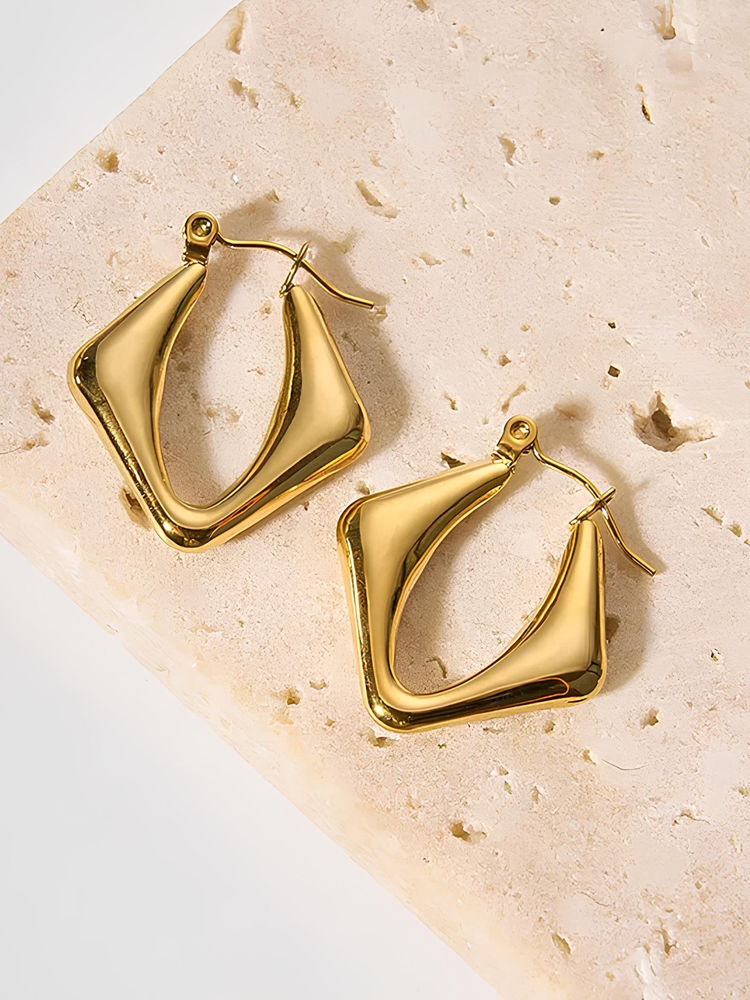 

KARISHMA KREATIONS Gold-Plated Contemporary Hoop Earrings