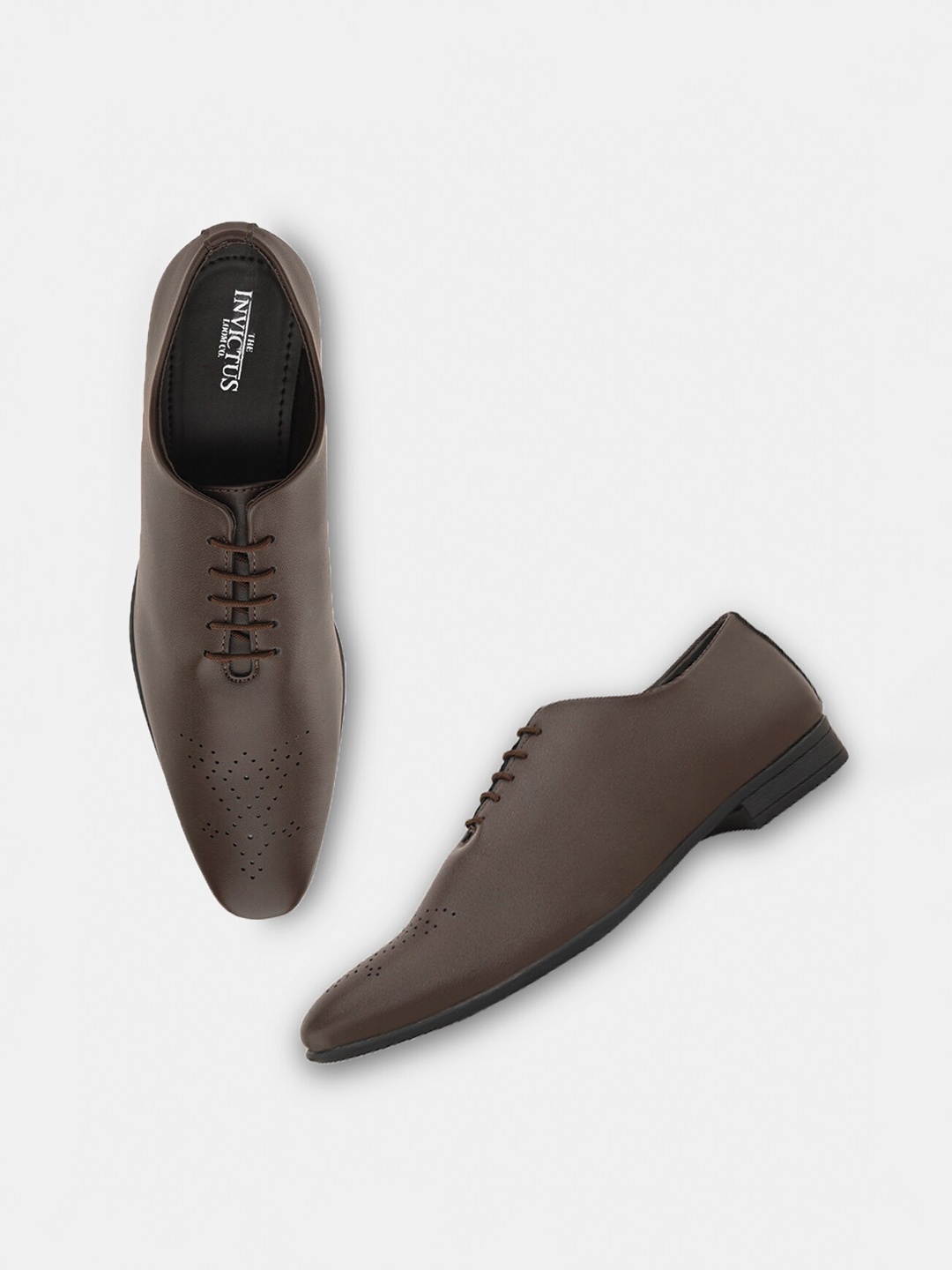 

INVICTUS Men Leather Formal Oxfords, Brown