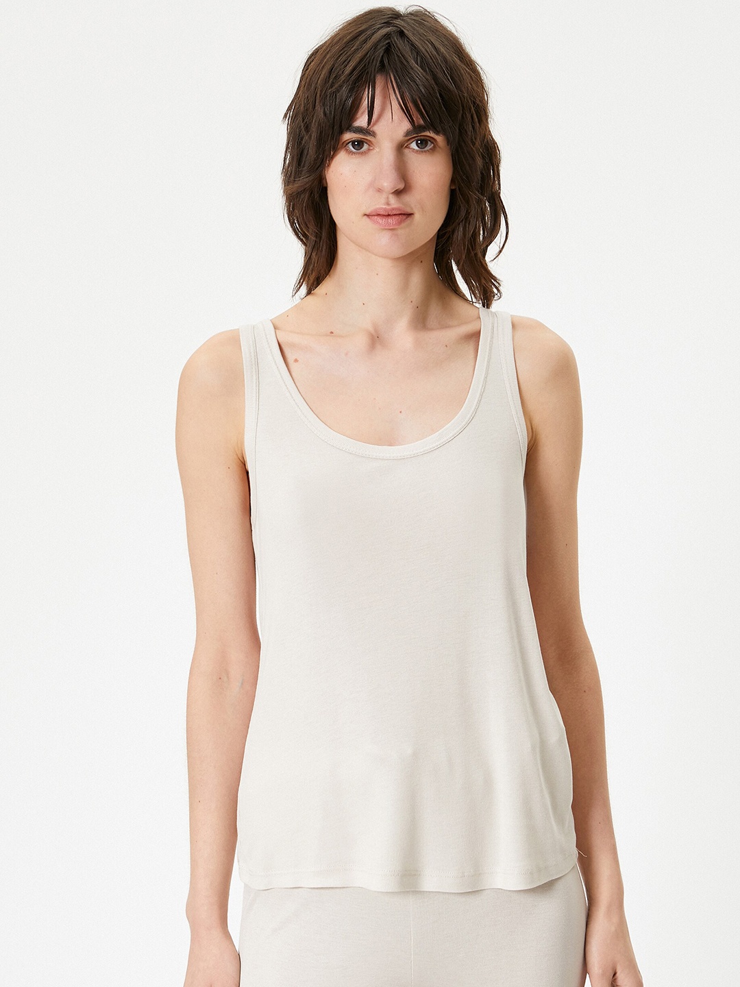 

Koton Round Neck Top With Pyjamas, Grey