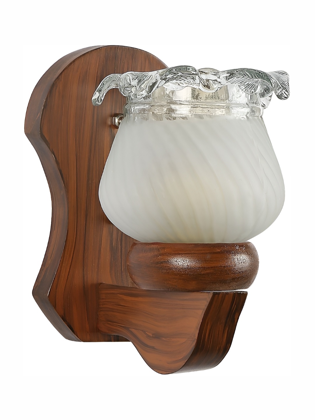 

1ST TIME White & Transparent Textured Glass Contemporary Wall Lamp