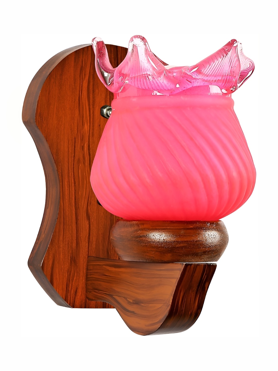 

1ST TIME Pink Textured Glass Contemporary Wall Lamp