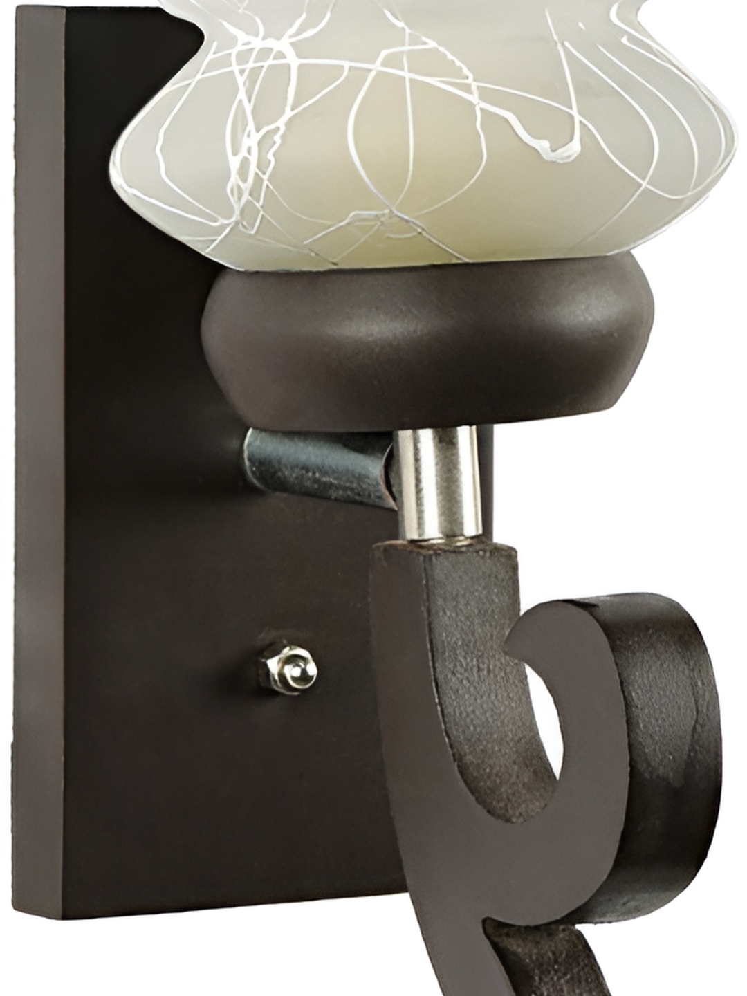 1ST TIME White & Black Printed Glass Contemporary Wall Lamp