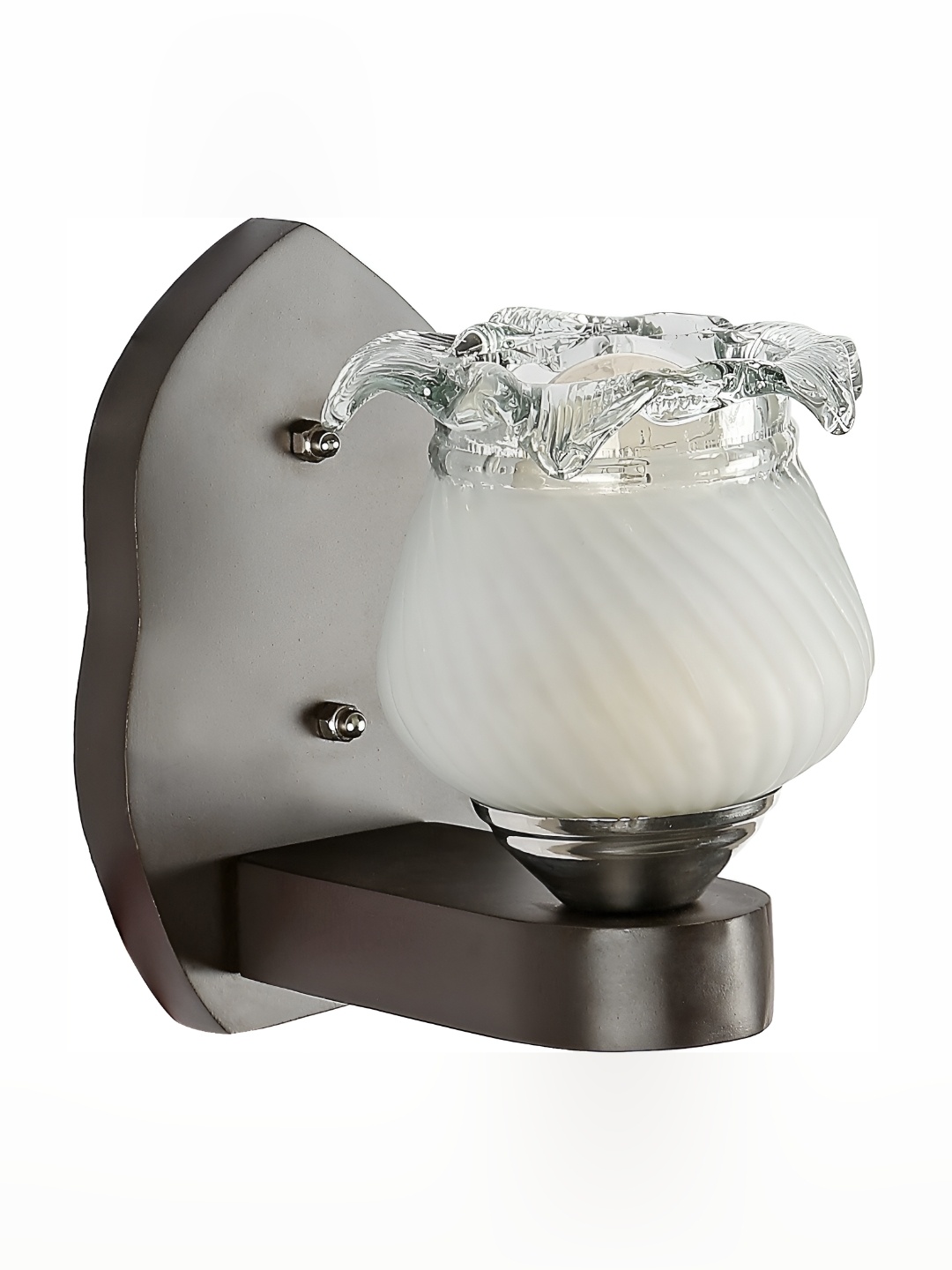 

1ST TIME Brown & White Glass Traditional Wall Lamp