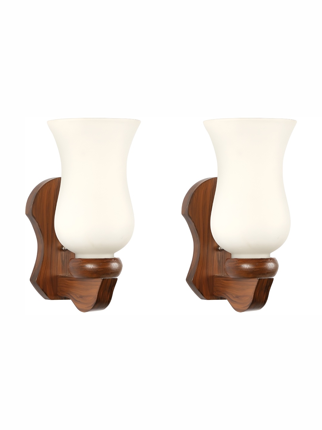 

1ST TIME White & Brown Glass Contemporary Wall Lamp