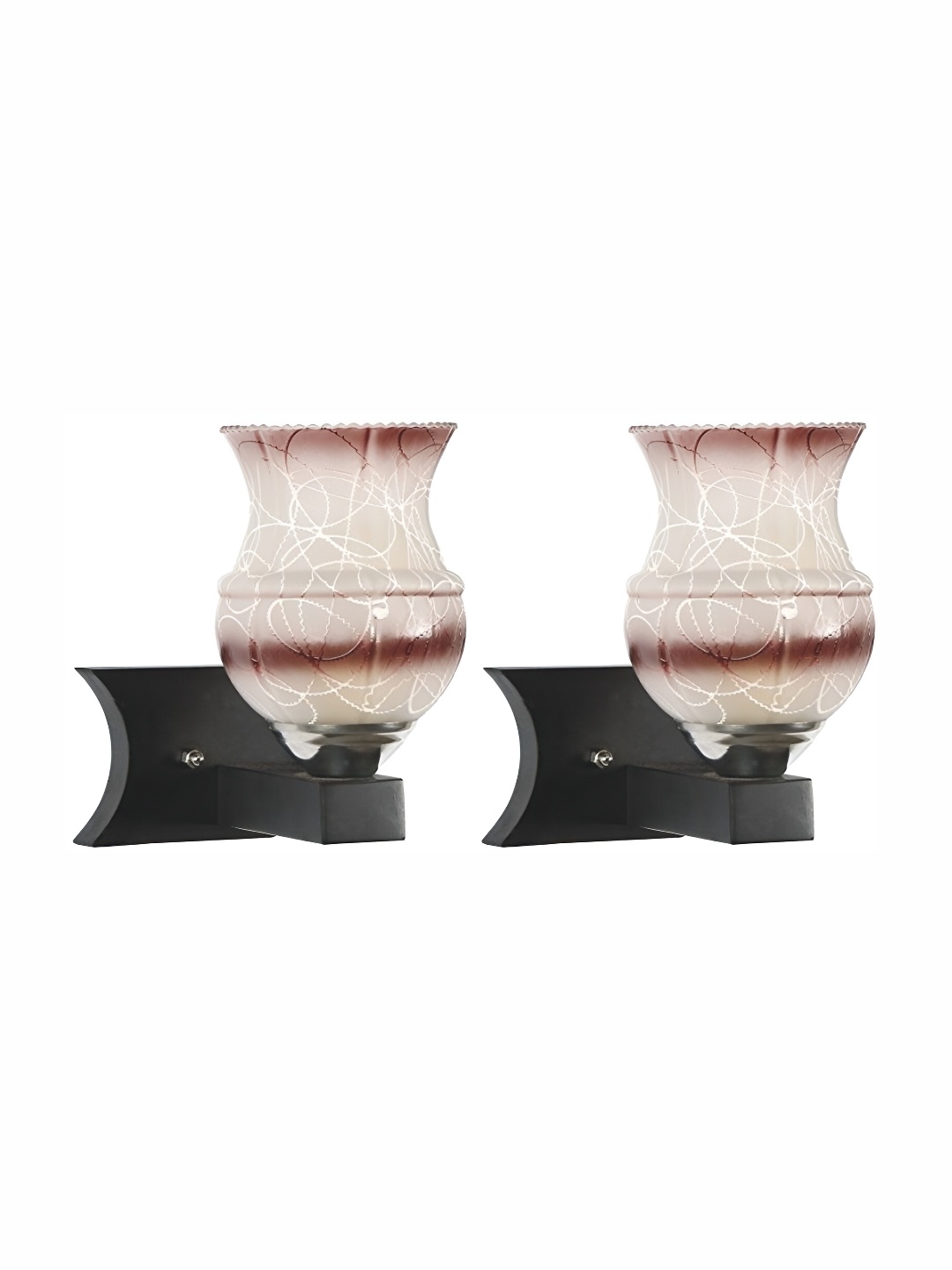 

1ST TIME White & Black Textured Glass Traditional Wall Lamp