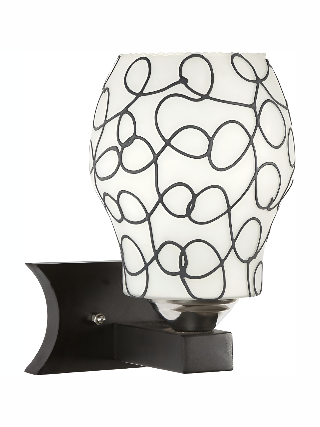 

1ST TIME Black & White Textured Glass Contemporary Wall Lamp