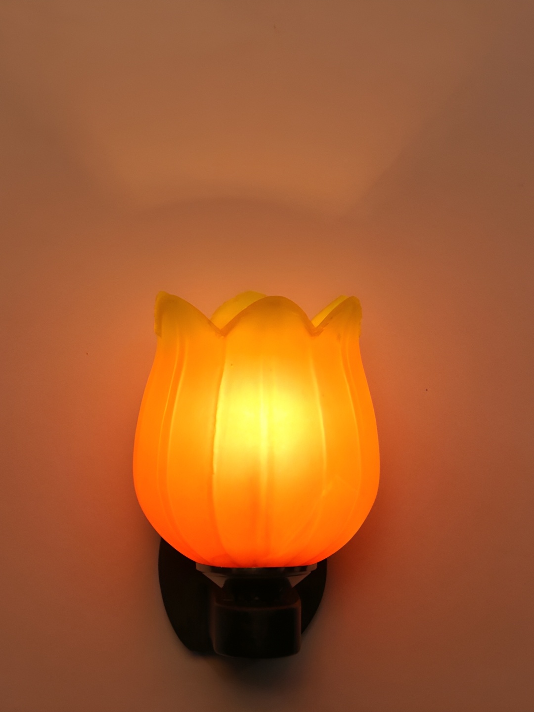 1ST TIME Orange & Black Glass Traditional Wall Lamp