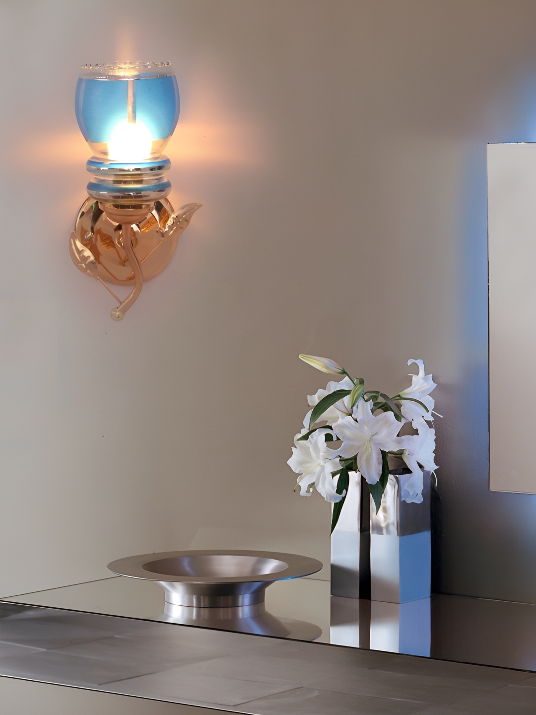 

1ST TIME Blue Sconce Designer Wall Lamp, Transparent