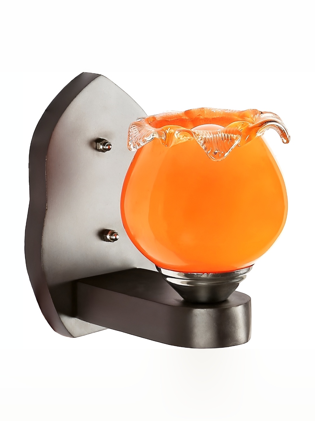 1ST TIME Orange & Black Glass Traditional Wall Lamp