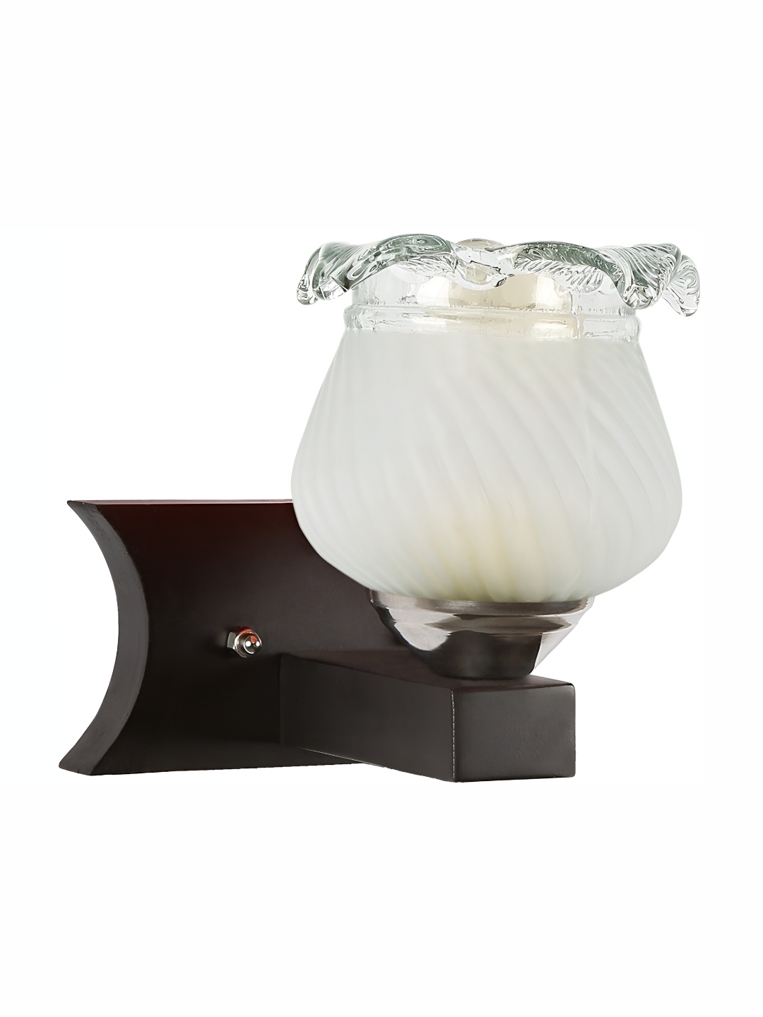 1ST TIME White & Black Glass Traditional Wall Lamp