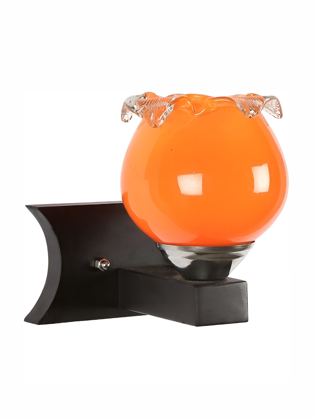 

1ST TIME Orange & Black Glass Traditional Wall Lamp