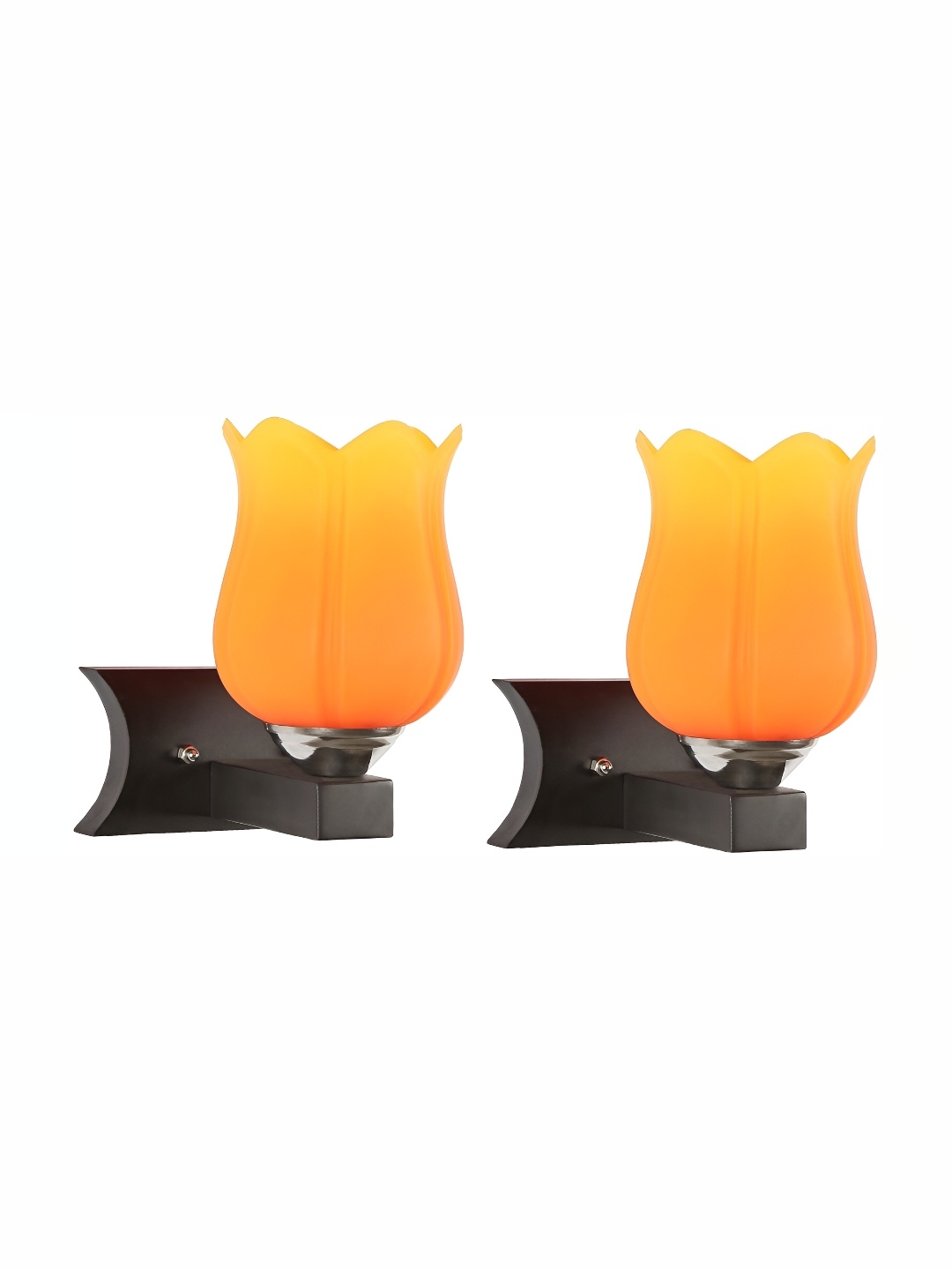 1ST TIME Orange & Black Glass Traditional Wall Lamp