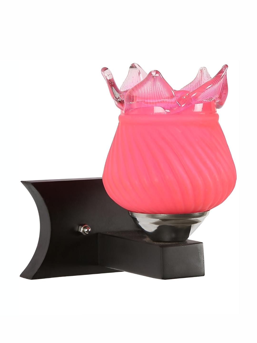 

1ST TIME Pink & Black Glass Traditional Wall Lamp