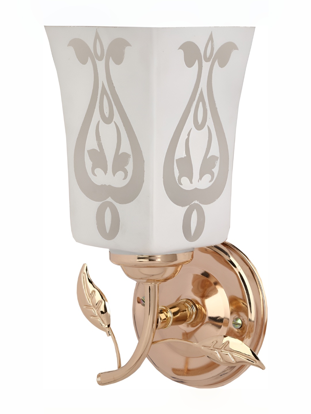 

1ST TIME White & Beige Printed Glass Contemporary Wall Lamp