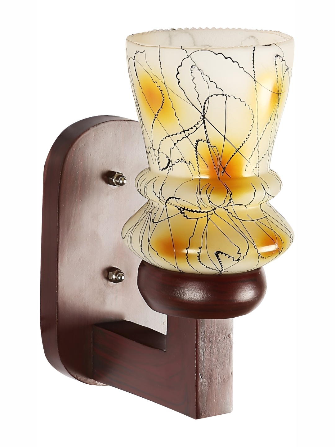 

1ST TIME Multicoloured Glass Traditional Rectangle Shaped Wall Lamp, Multi
