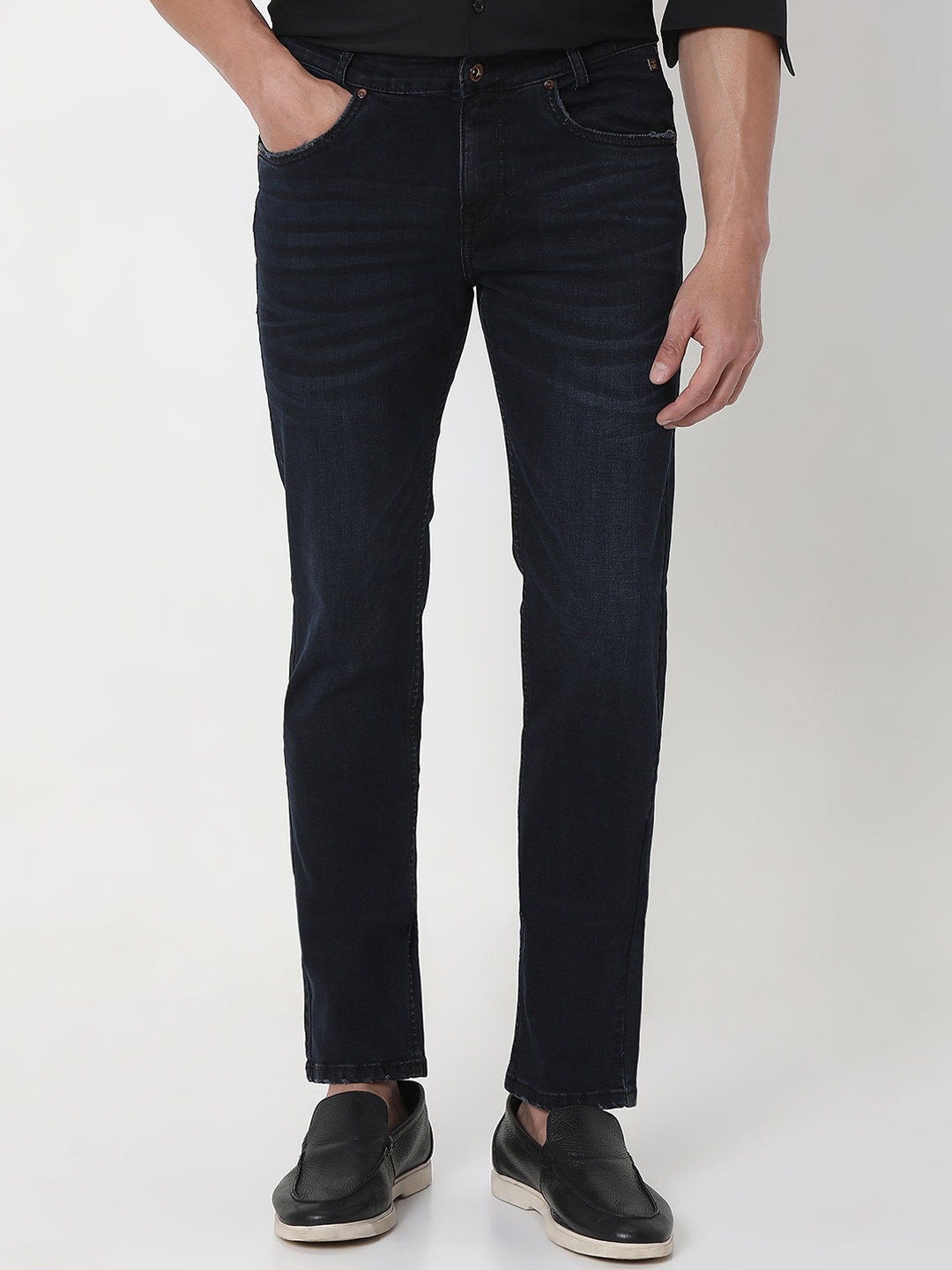 

Mufti Men Narrow Clean Look Straight Fit Stretchable Jeans, Blue