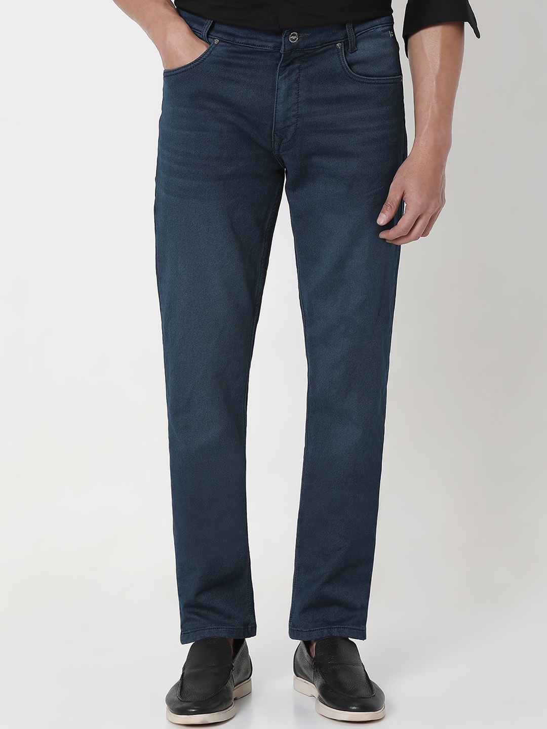 

Mufti Men Straight Fit Clean Look Stretchable Jeans, Navy blue