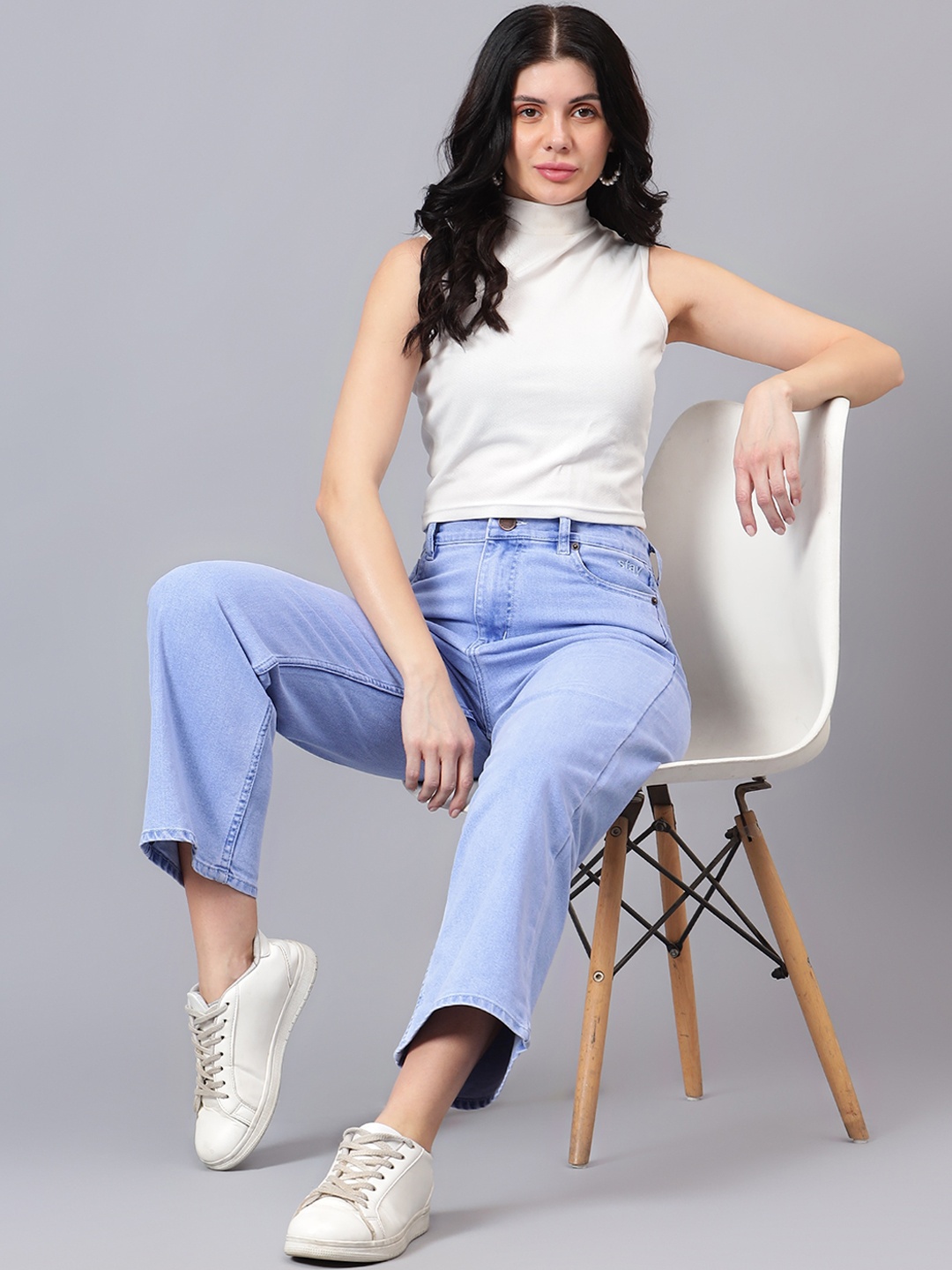 

STAYCATION Sky Drift Women Wide leg jeans, Blue