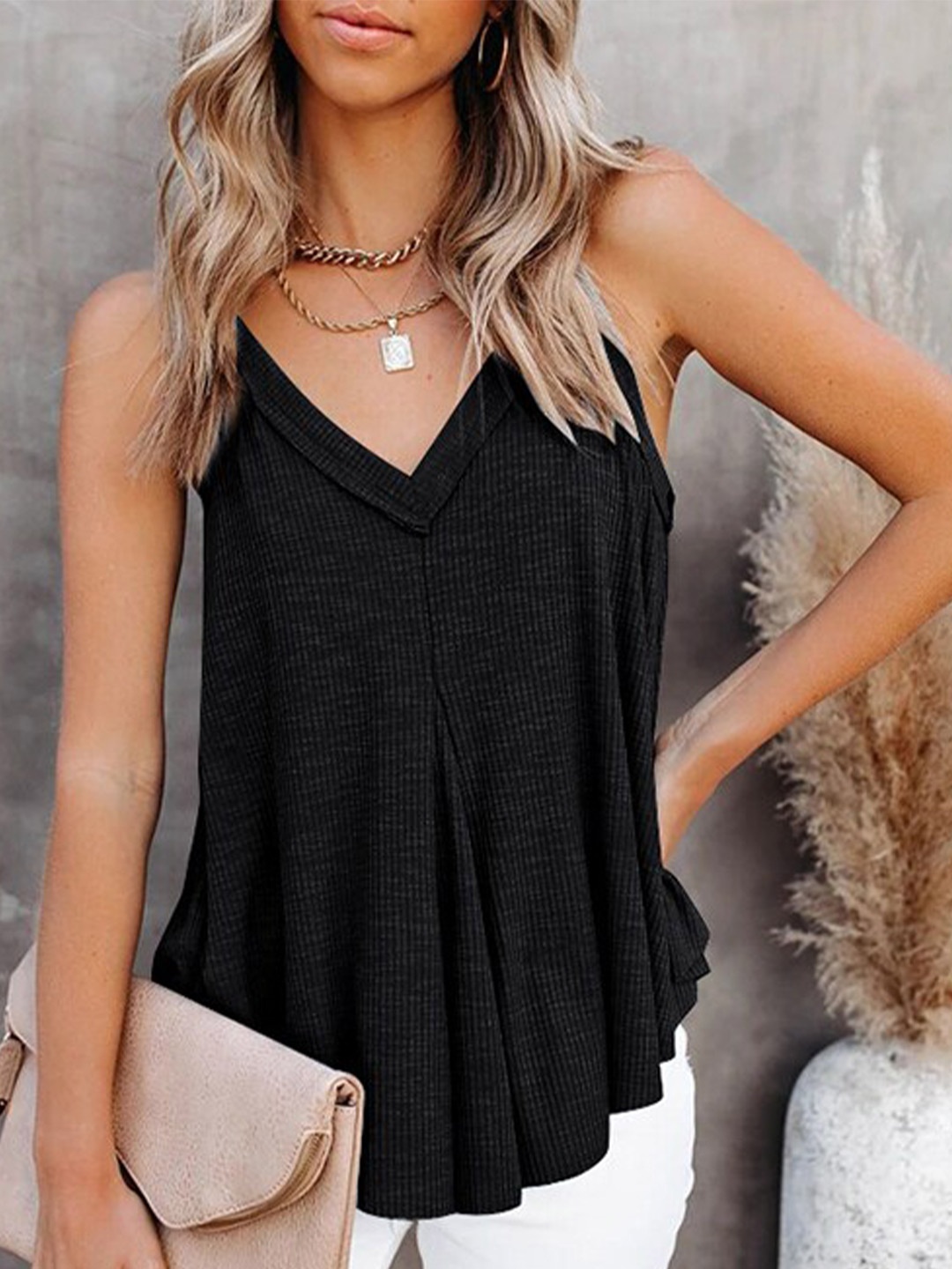 

StyleCast x Revolte Georgette Top, Black