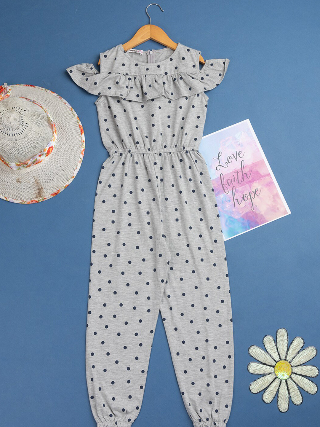 

PAMPOLINA Girls Basic Jumpsuit, Grey