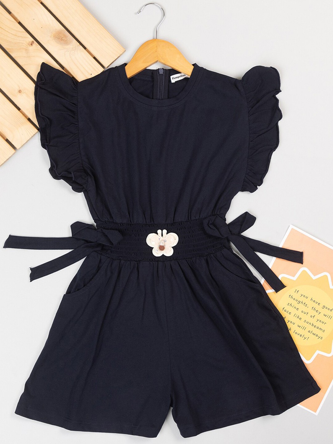 

PAMPOLINA Girls Basic Jumpsuit, Navy blue