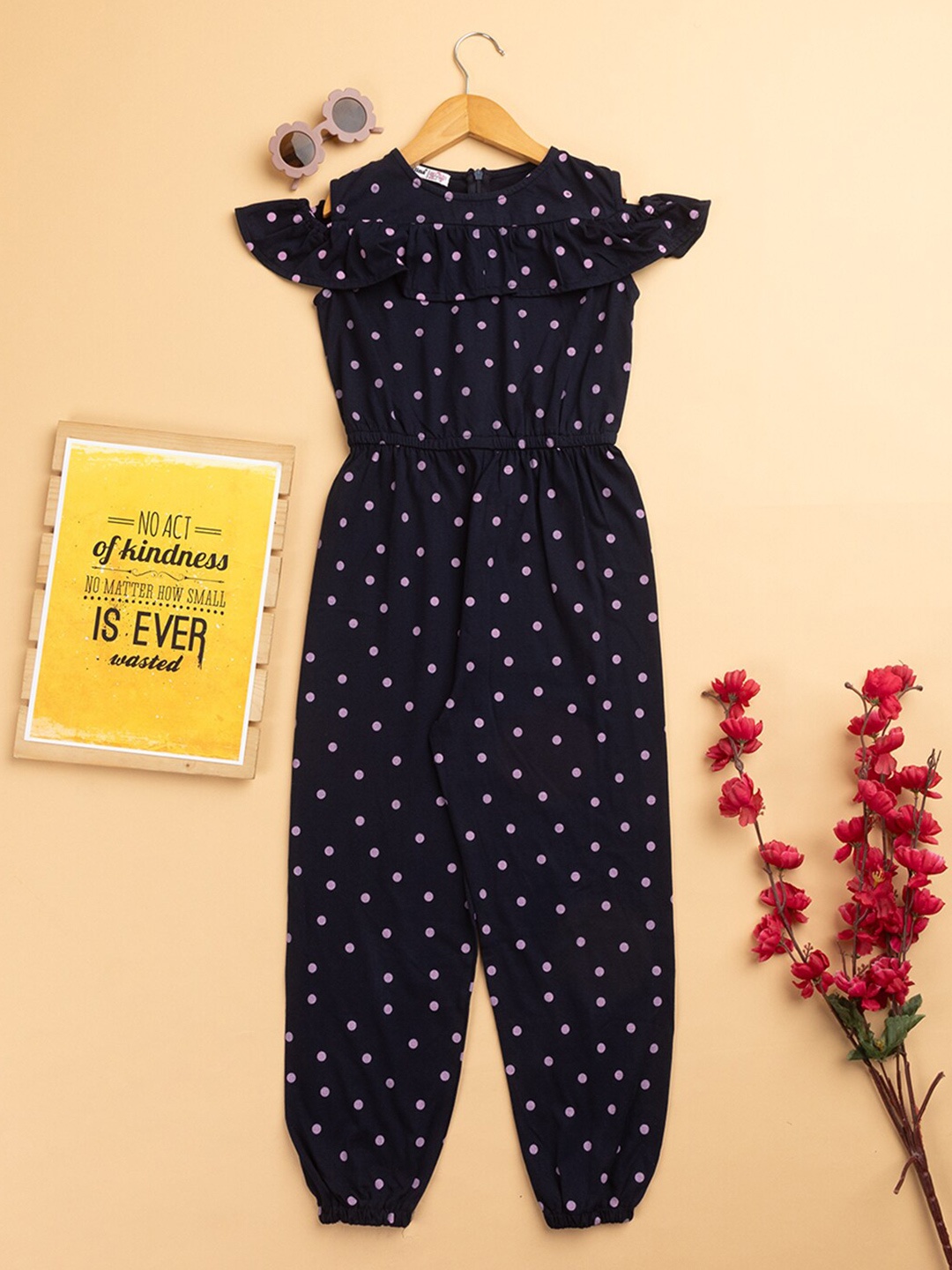 

PAMPOLINA Girls Basic Jumpsuit, Navy blue