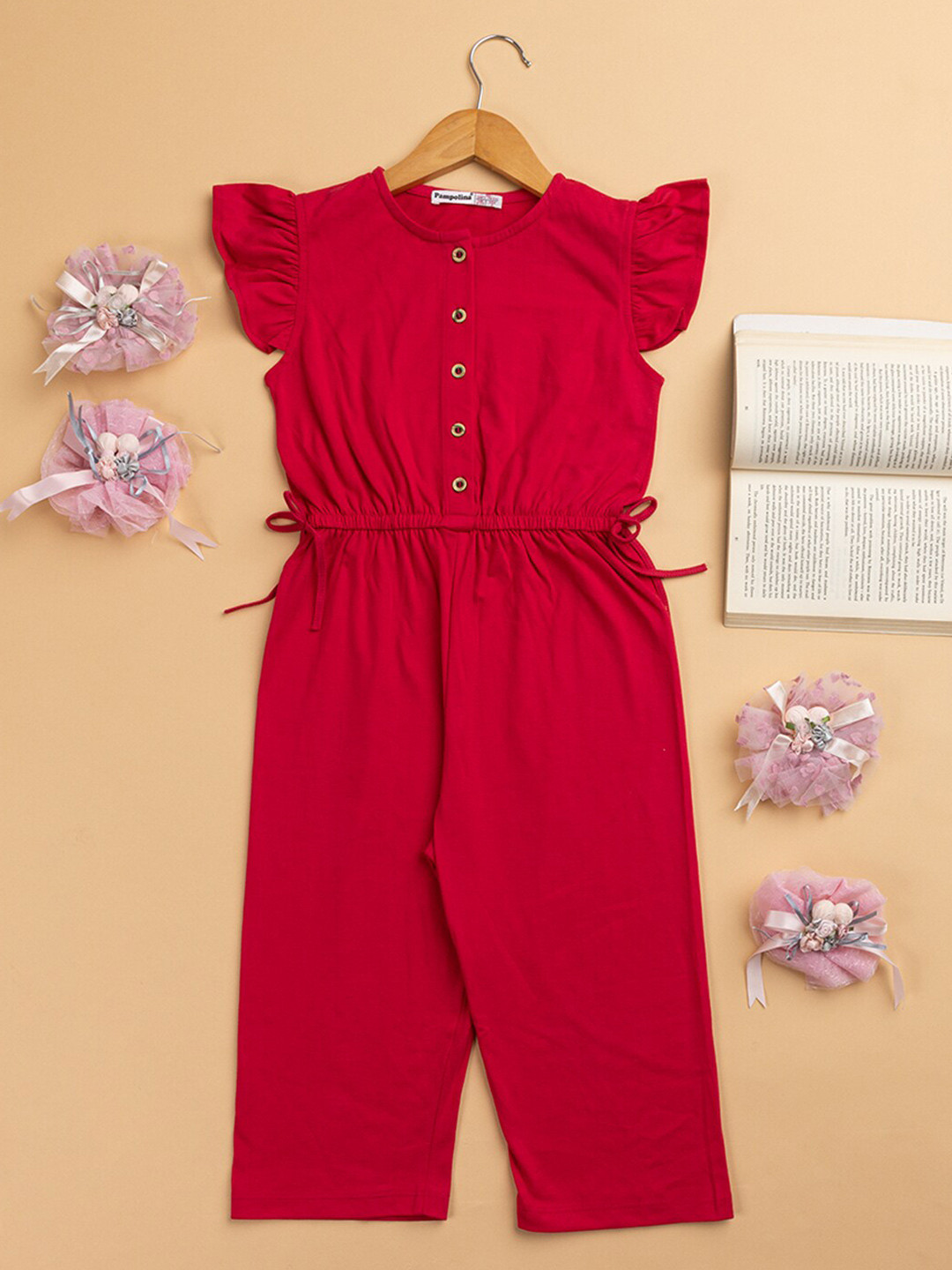

PAMPOLINA Girls Basic Jumpsuit, Magenta