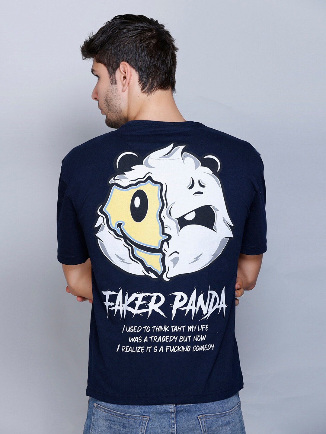 

Fort Collins Graphic Printed Round Neck T-shirt, Navy blue