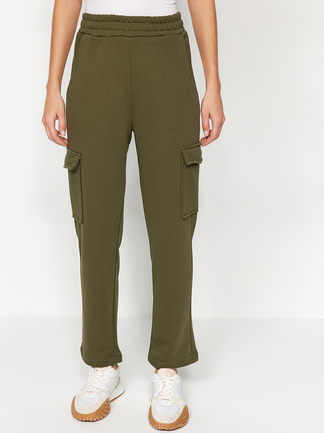 

Trendyol Hooded Neck Pure Cotton Tracksuits, Olive