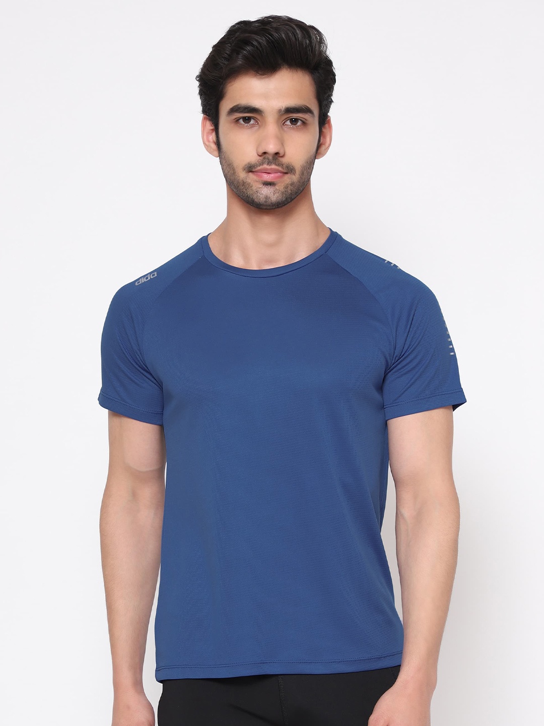 

DIDA Round Neck Dri-FIT Raw Edge T-shirt, Blue
