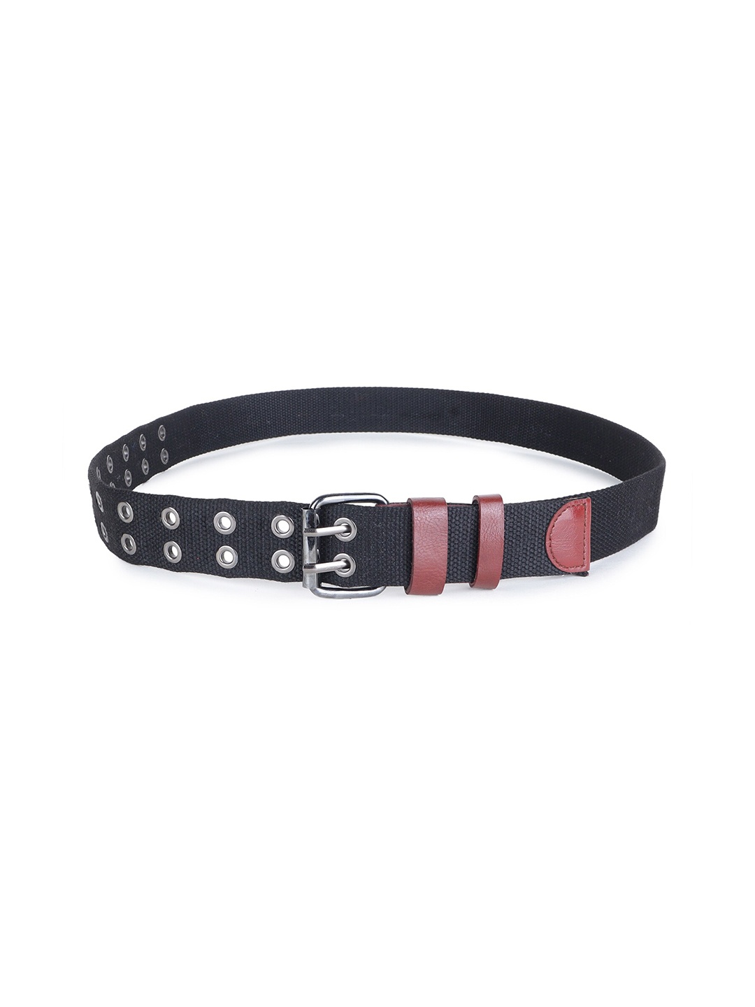 

Zacharias Men Textured Cotton Belt, Black
