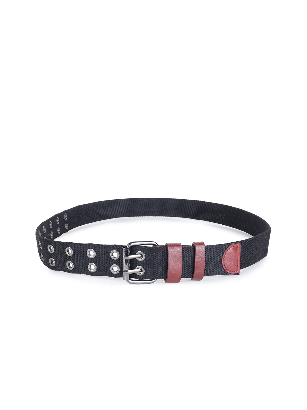 

Zacharias Men Textured Cotton Belt, Black