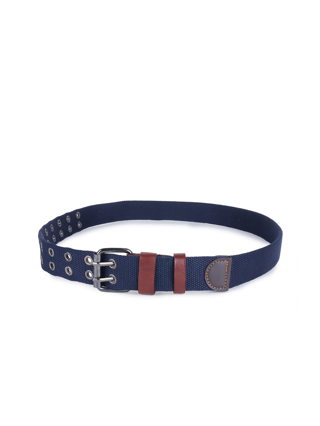 

Zacharias Men Textured Cotton Belt, Blue