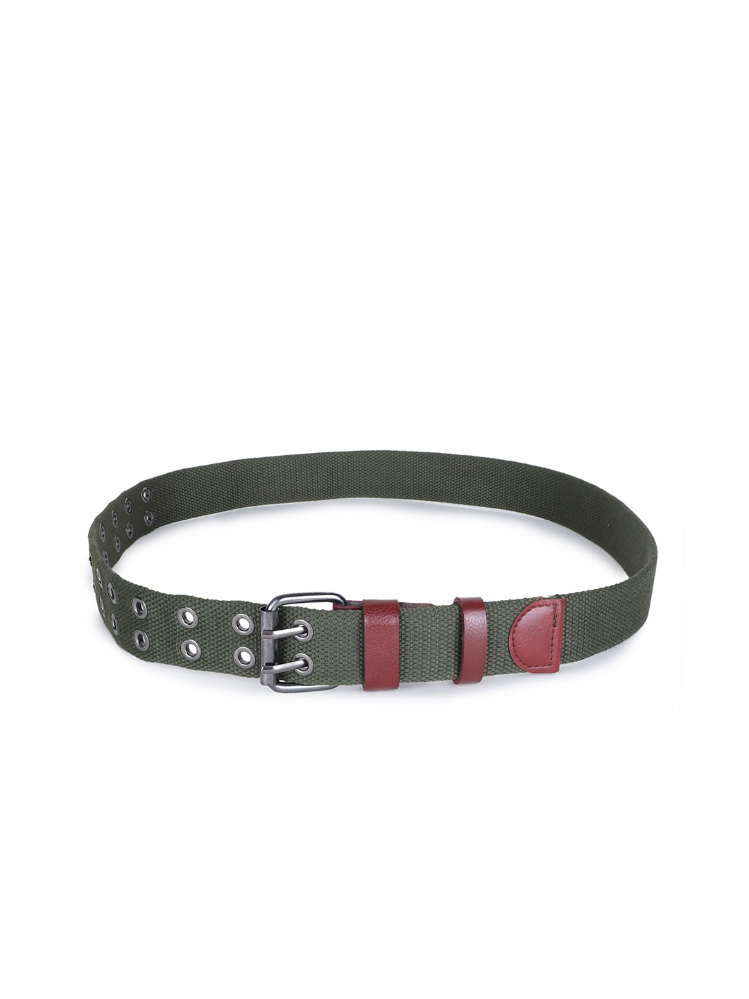 

Zacharias Men Textured Cotton Belt, Green