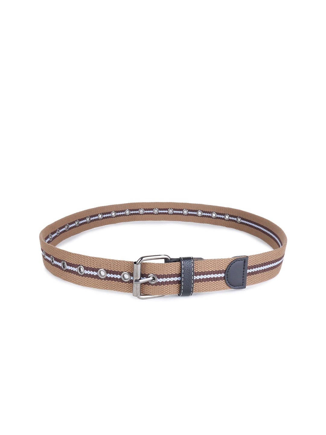

Zacharias Men Textured Cotton Belt, Beige