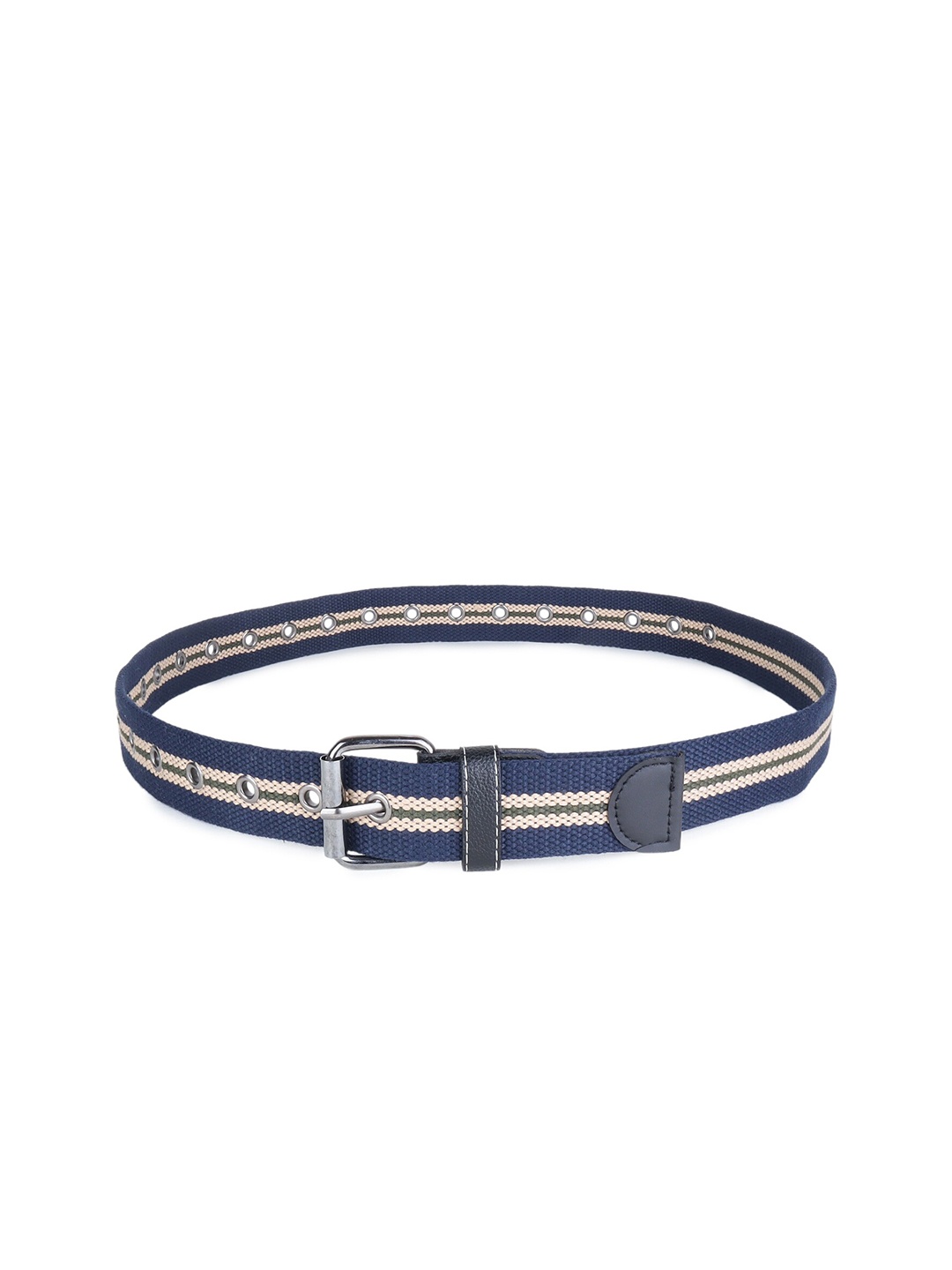 

Zacharias Men Textured Cotton Belt, Blue