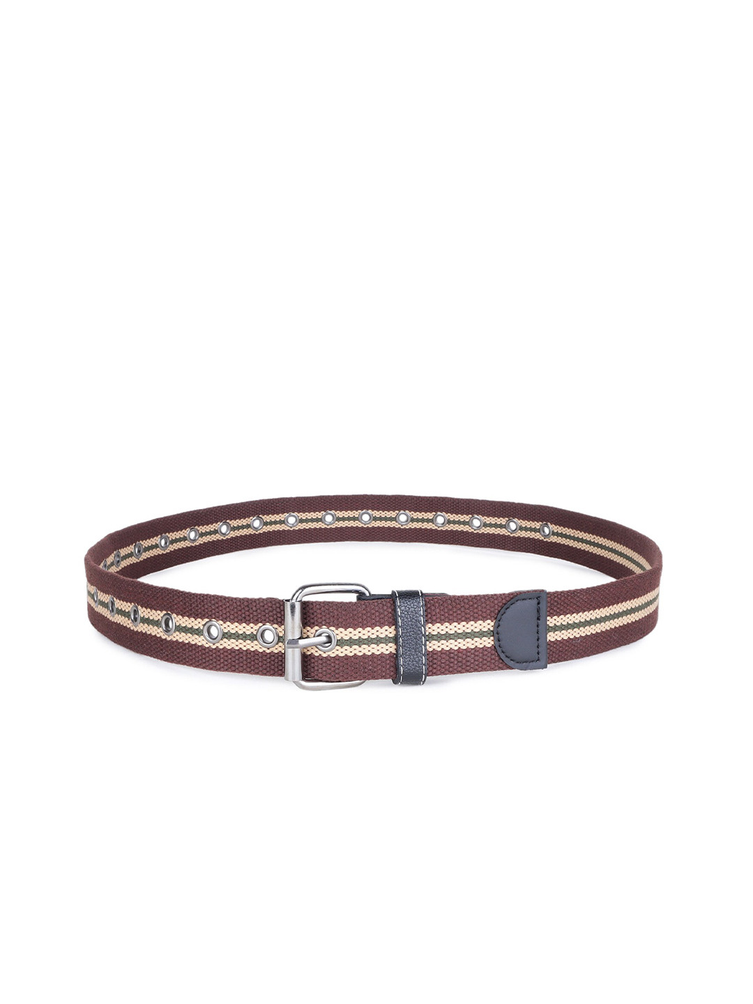 

Zacharias Men Textured Cotton Belt, Brown