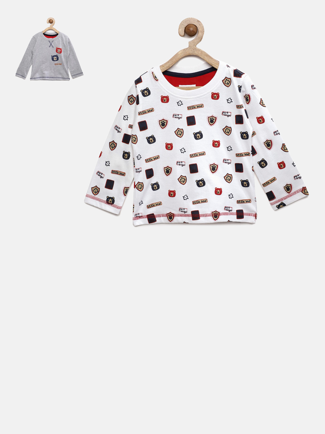 

Donuts Boys Assorted Pack of 2 Printed Round Neck T-Shirts
