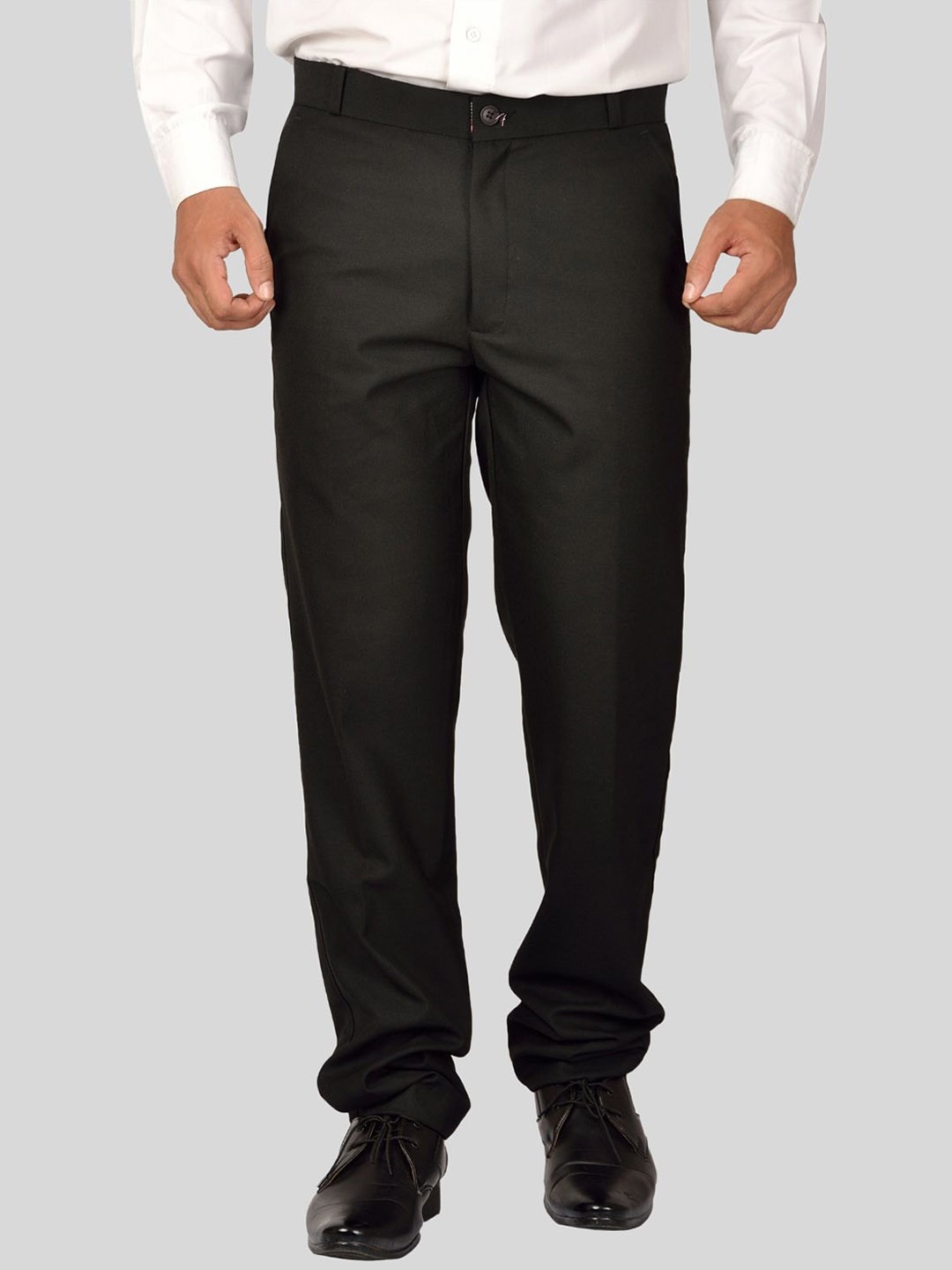

Maharaja Men Slim Fit Easy Wash Formal Trousers, Black
