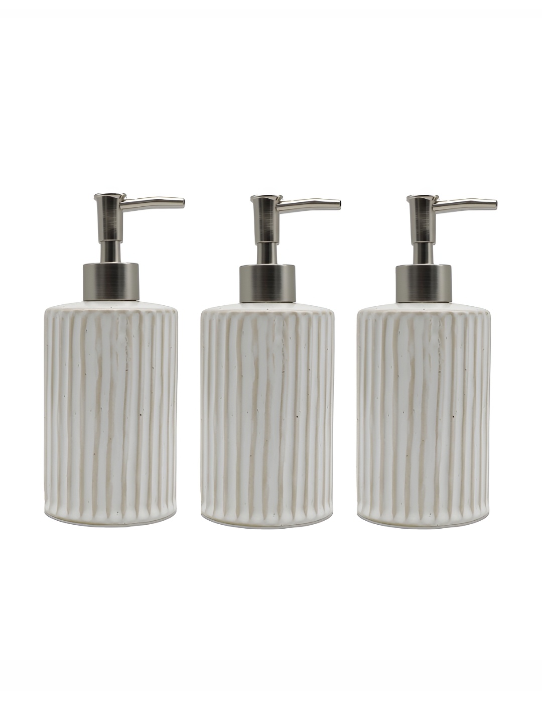 

Anko Grey 3 pieces Striped Ceramic Soap Dispenser