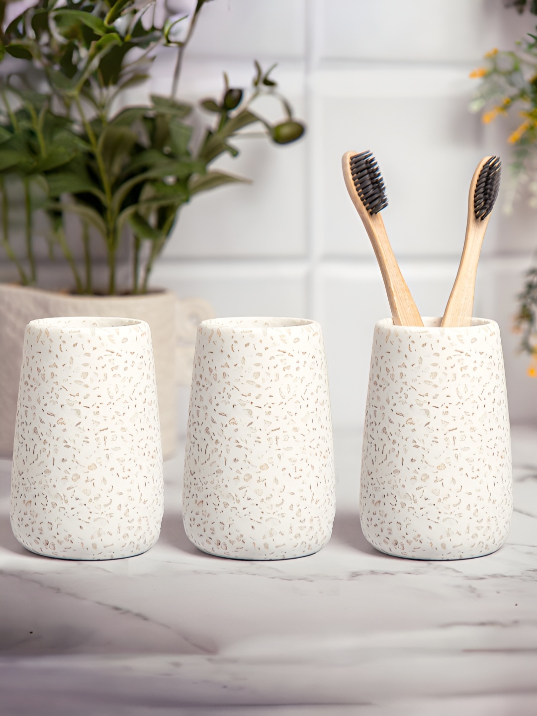 

Anko White & Beige 3 piece Textured Ceramic